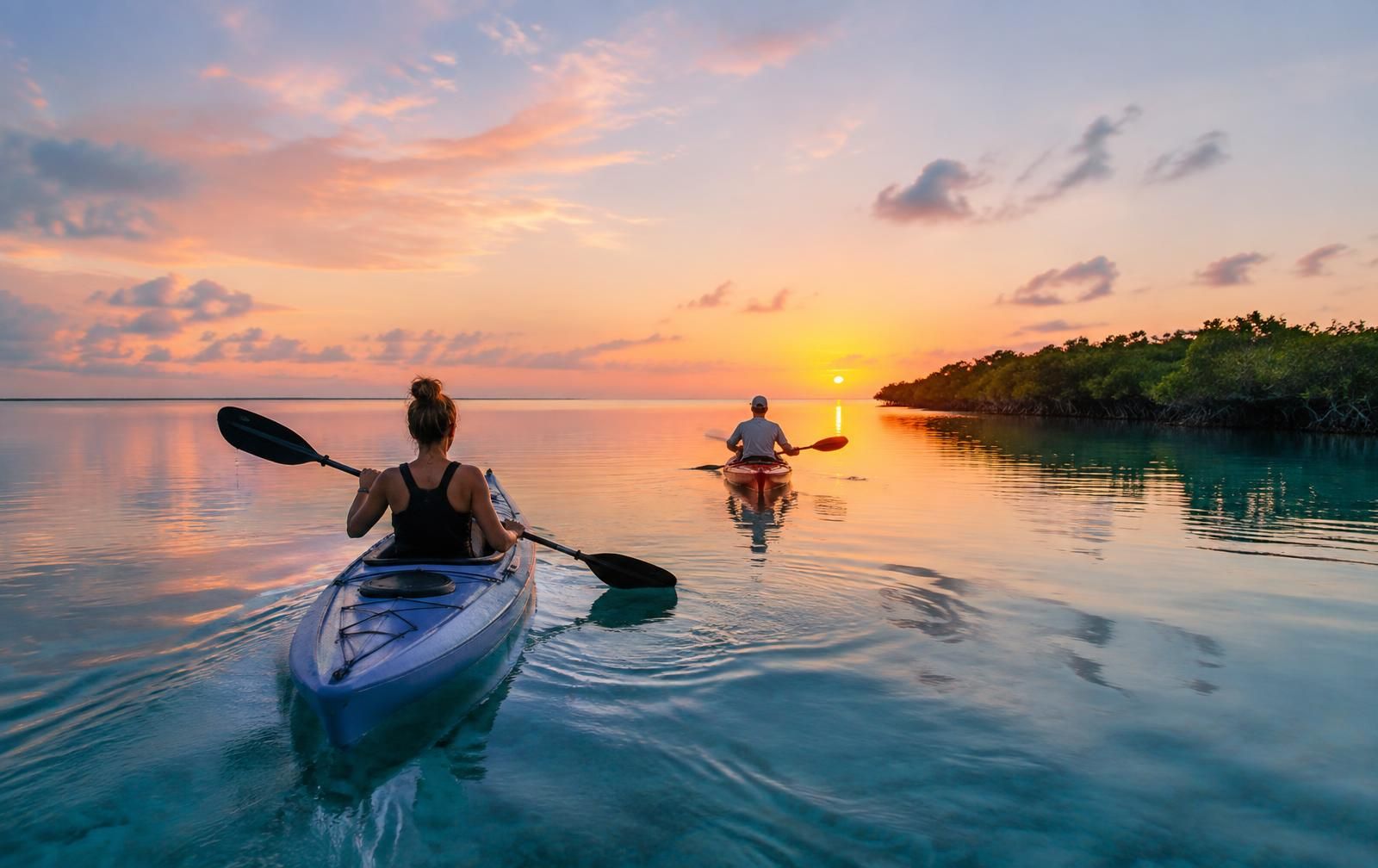 Paddle at sunrise.