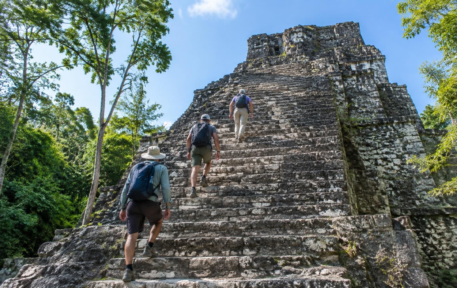 Climb the great pyramid at dawn.