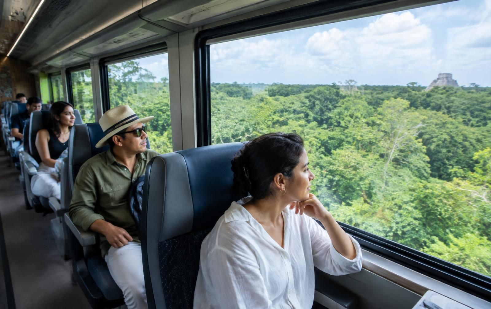 Arrive by train through the jungle.