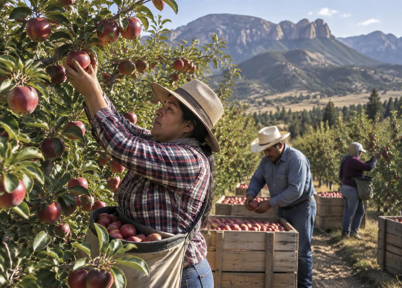 Chihuahua apple harvest
