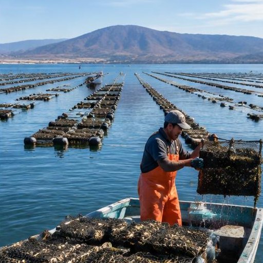 Visit an oyster farm at Bahía Falsa.