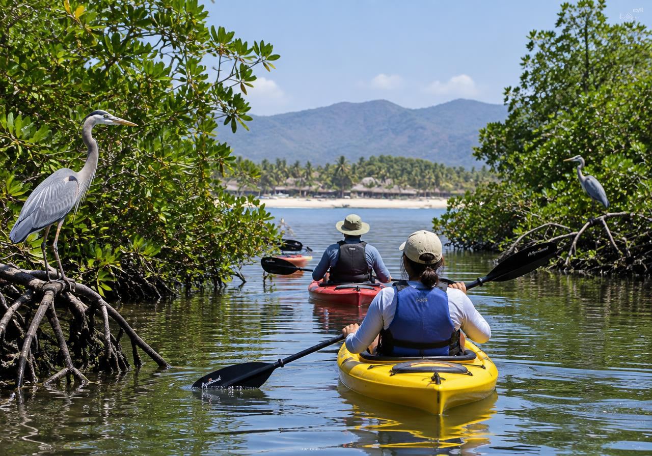 Paddle the mangroves of Barra de Potosí.