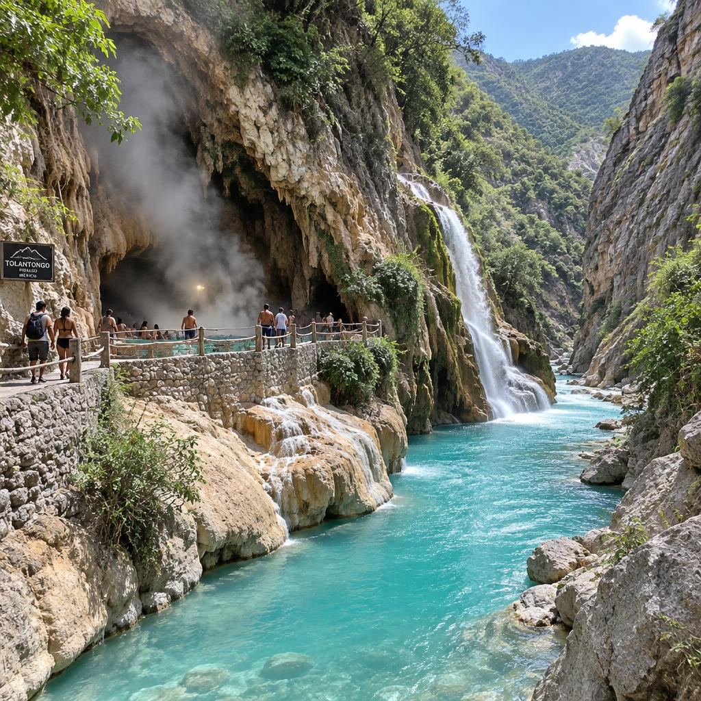 Bathe in the rivers and caves of Tolantongo.