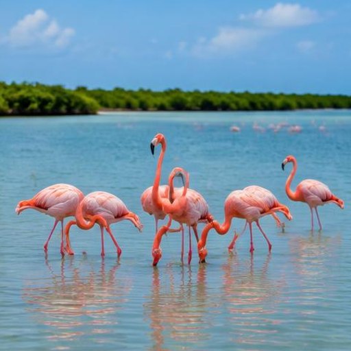 See flamingos in Yalahau lagoon.