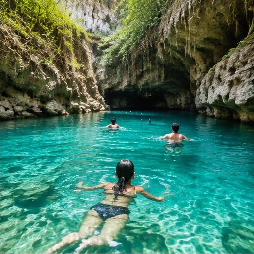 Swim at Puente de Dios