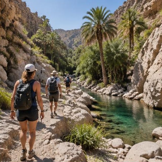 Desert canyon hike