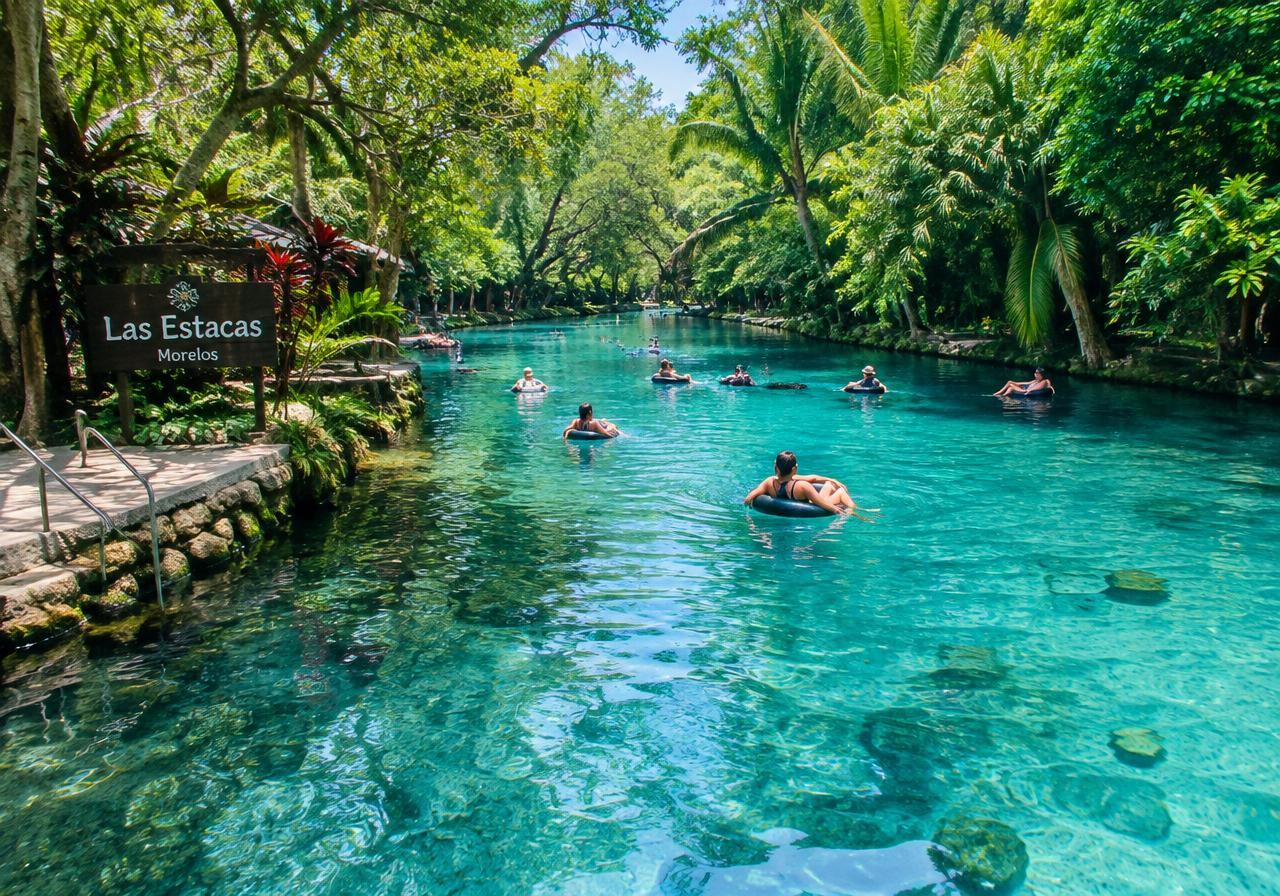 Float the spring waters of Las Estacas.