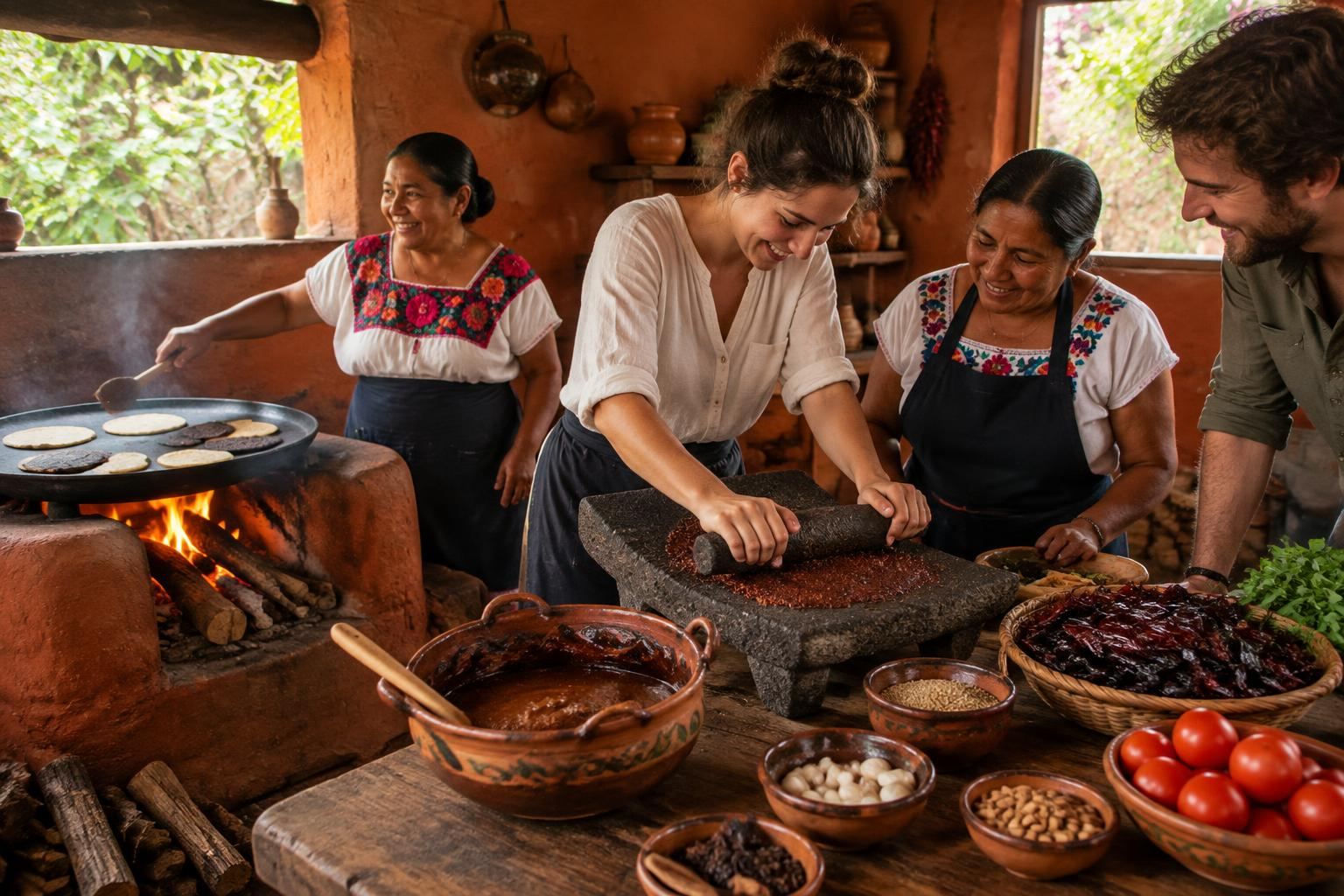 From Tlacolula Market to a traditional kitchen.