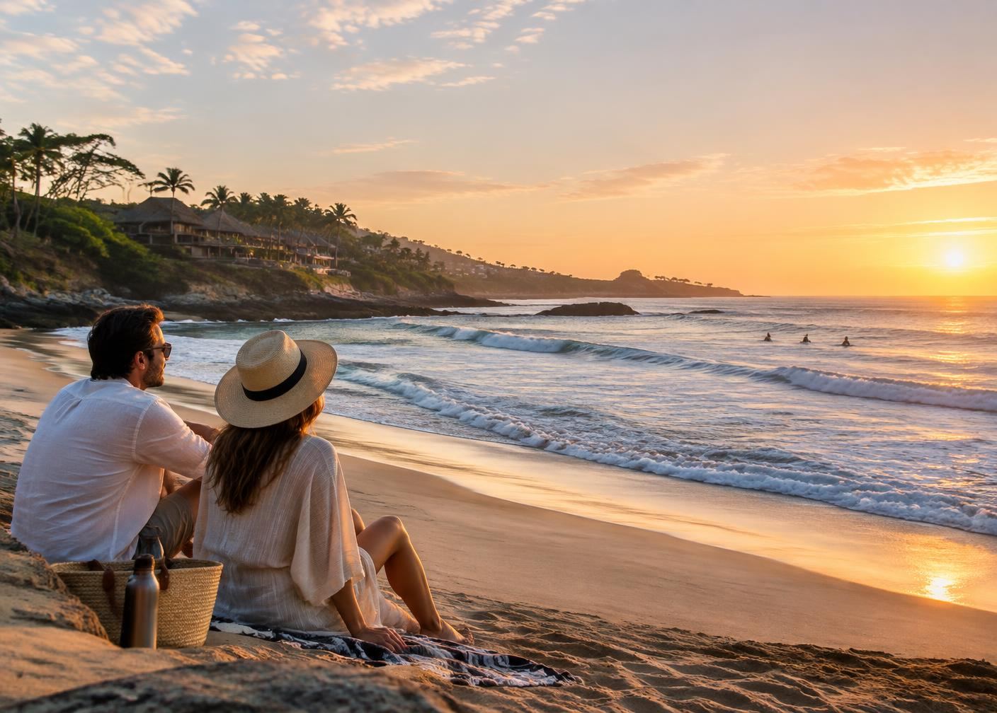 A quiet final morning on the beach in Puerto Escondido