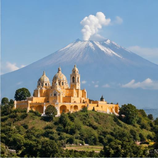 Cholula and the volcano view