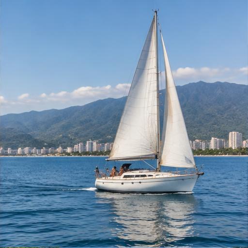 Sailing across Banderas Bay