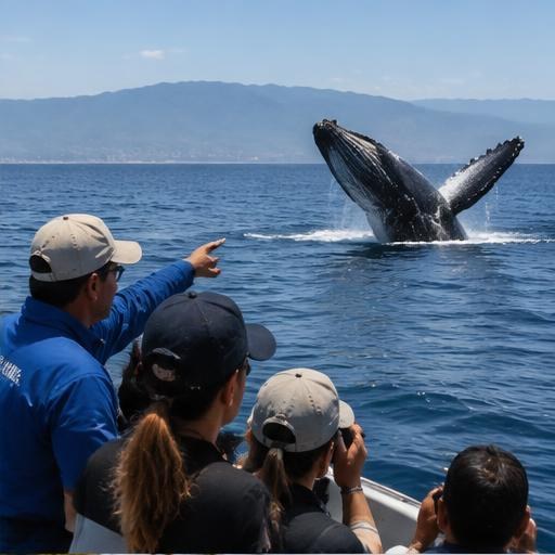 Whale watching with naturalists