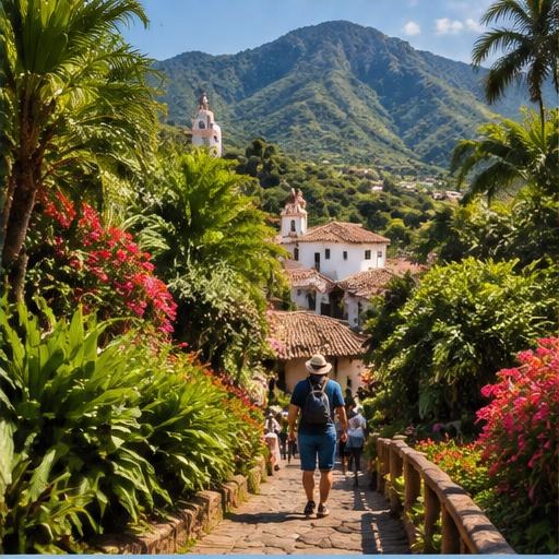 Mountain village and botanical garden
