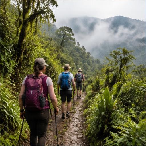 Cloud-forest hiking