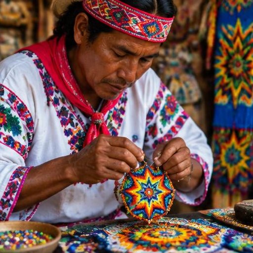 Learn Wixárika beadwork from an artisan.