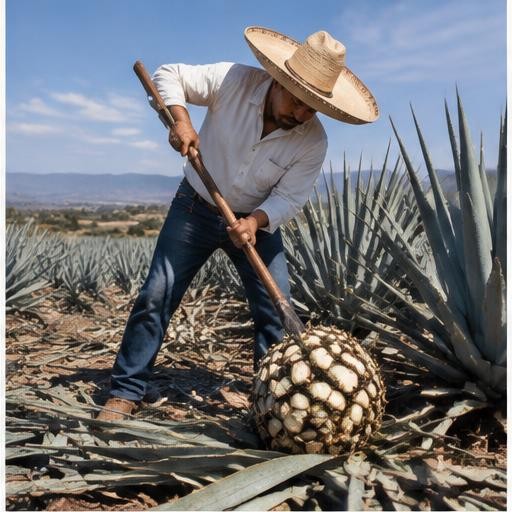 Harvest agave with a jimador.