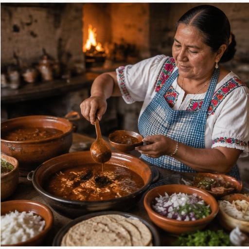 Share birria in a family kitchen.