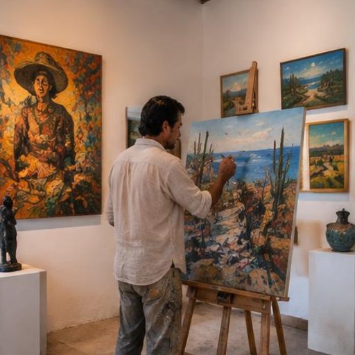 Visit working studios with a local painter.